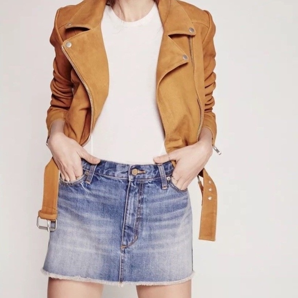 Free People | Beat Of The Music Mini Denim Skirt Size 6 - Picture 2 of 8